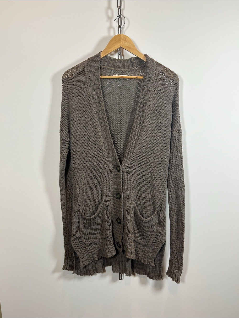 Y2K Abercrombie & Fitch Brown Chunky Knit Cardigan